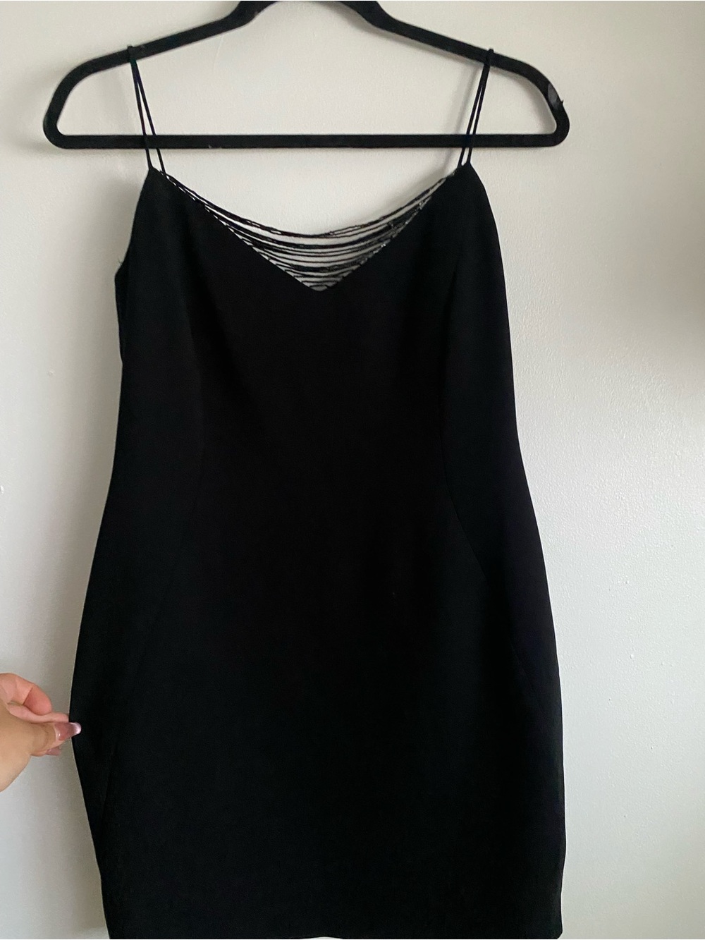 Jones New York Black Beaded Inlet Dress